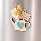Magnet Bonne fête Mamie en bois – aimant arrosoir fleurs séchées – cadeau fête des mamies