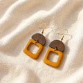 Boucles d’oreilles VAYA en bois et résine artisanales