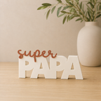 Décoration 3D personnalisée Papa – Cadeau fête des pères avec mot au choix