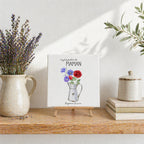 Carreau personnalisé Le joli jardin de maman avec prénoms