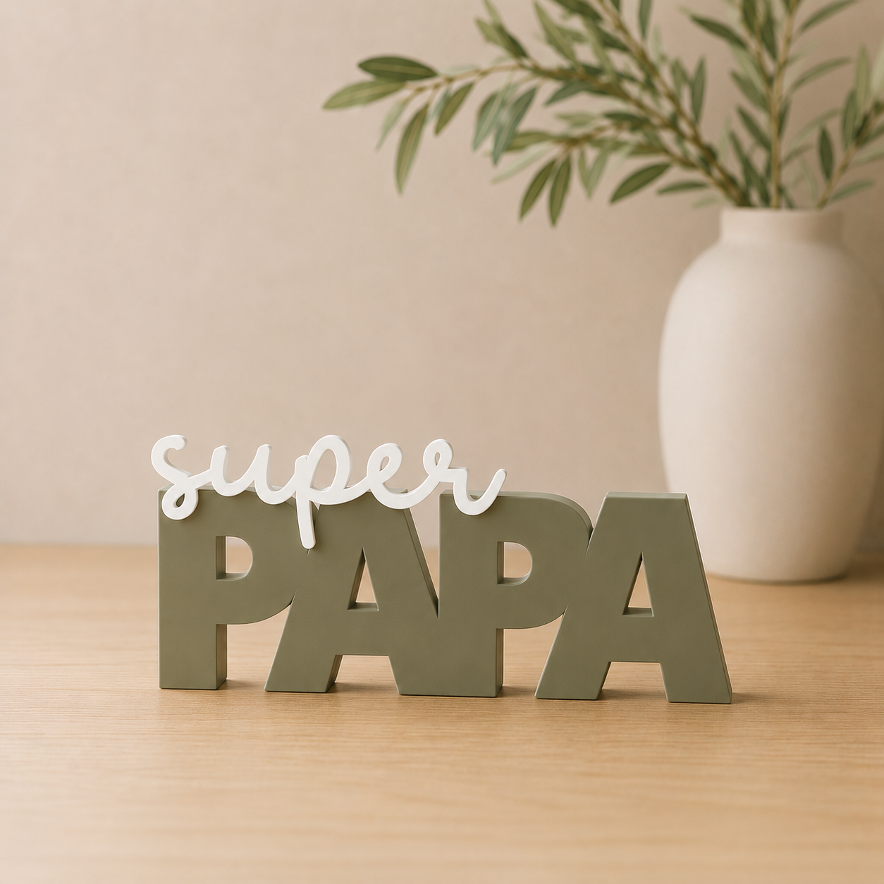 Décoration 3D personnalisée Papa – Cadeau fête des pères avec mot au choix