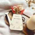 Magnet en bois personnalisé Arrosoir décoration fleurie