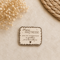 Magnet biscuit personnalisé en bois | Cadeau maîtresse, ATSEM, AVS, nounou
