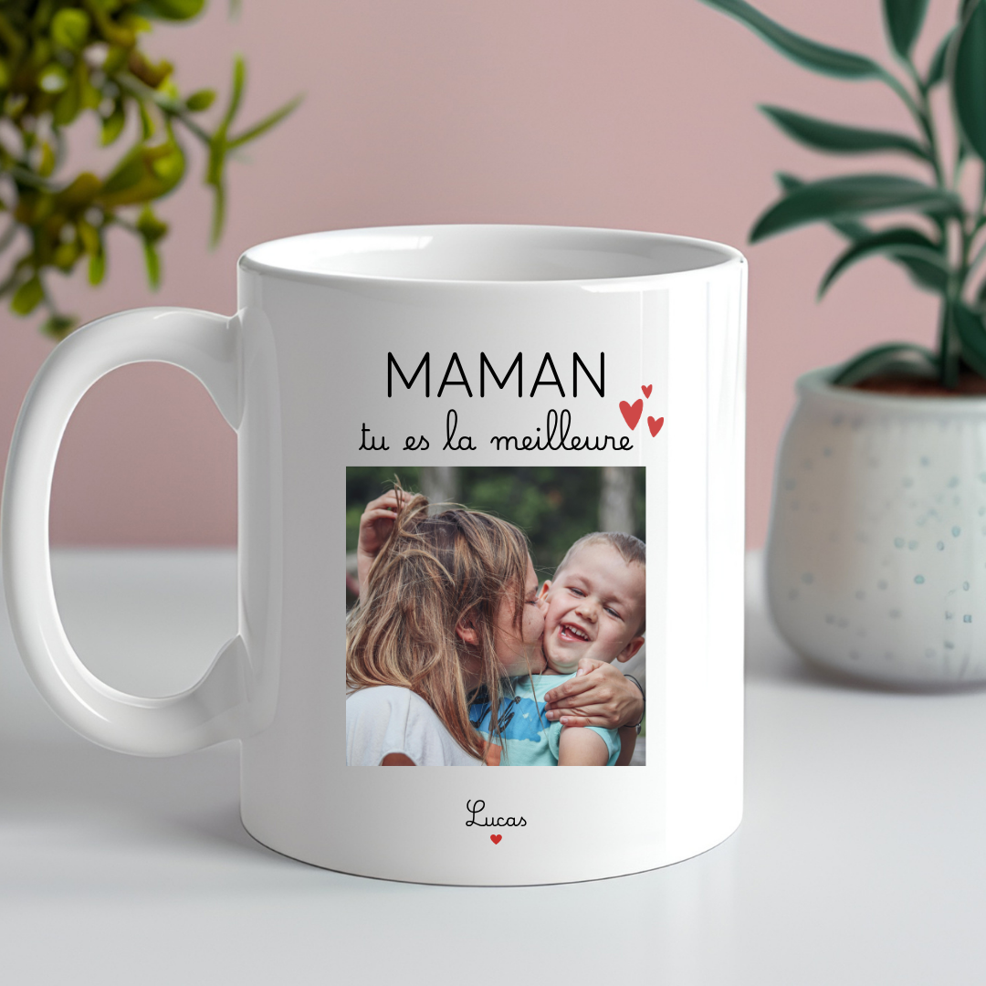 Mug photo personnalisé pour maman avec souvenir photo