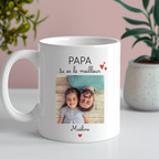 Mug Papa personnalisé avec photo et prénom – Mug photo fête des pères 320 ml