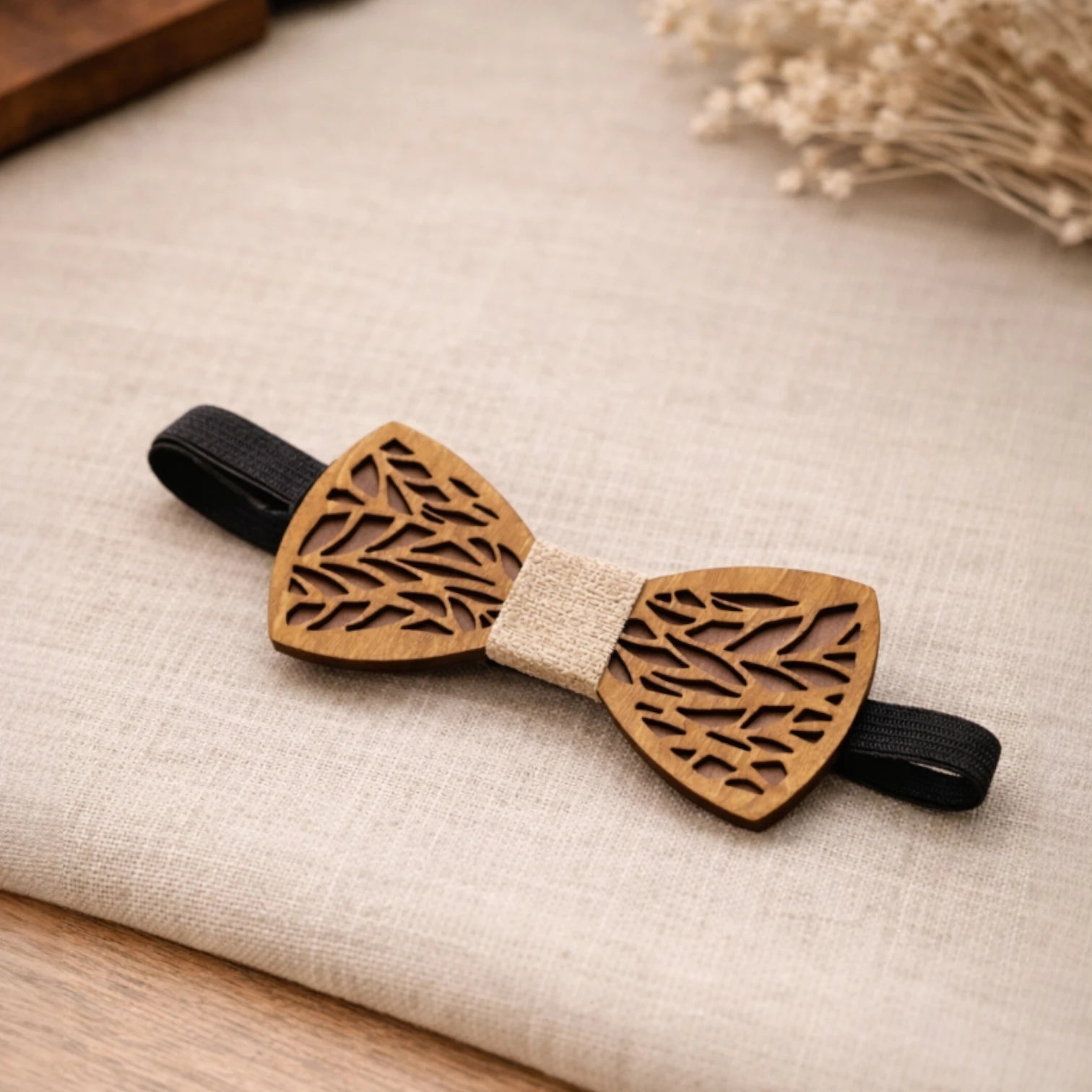 Nœud papillon artisanal en bois