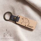 Porte-clés gravé avec dessin personnalisé – souvenir unique