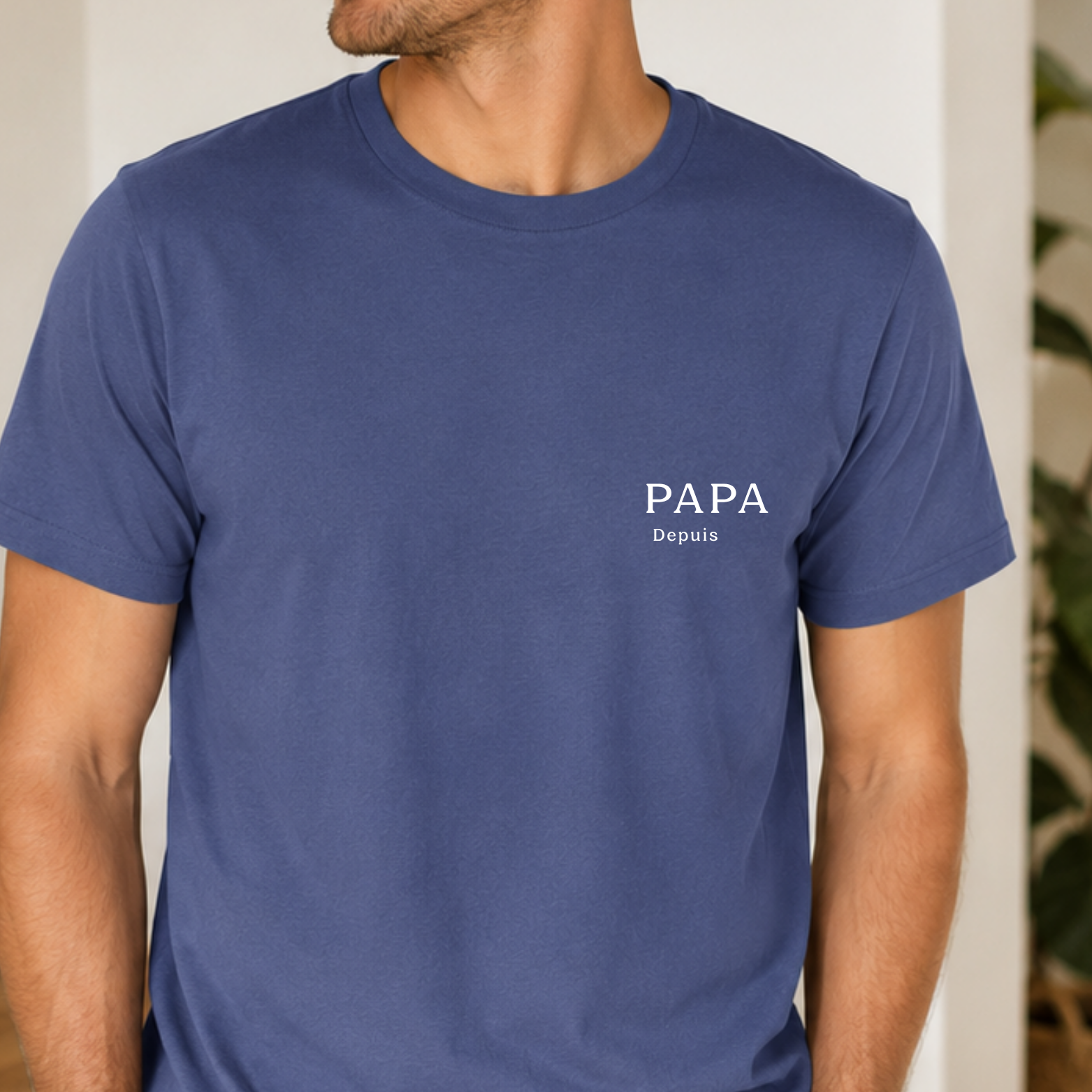 T-shirt Papa personnalisé avec date – Cadeau fête des pères personnalisé