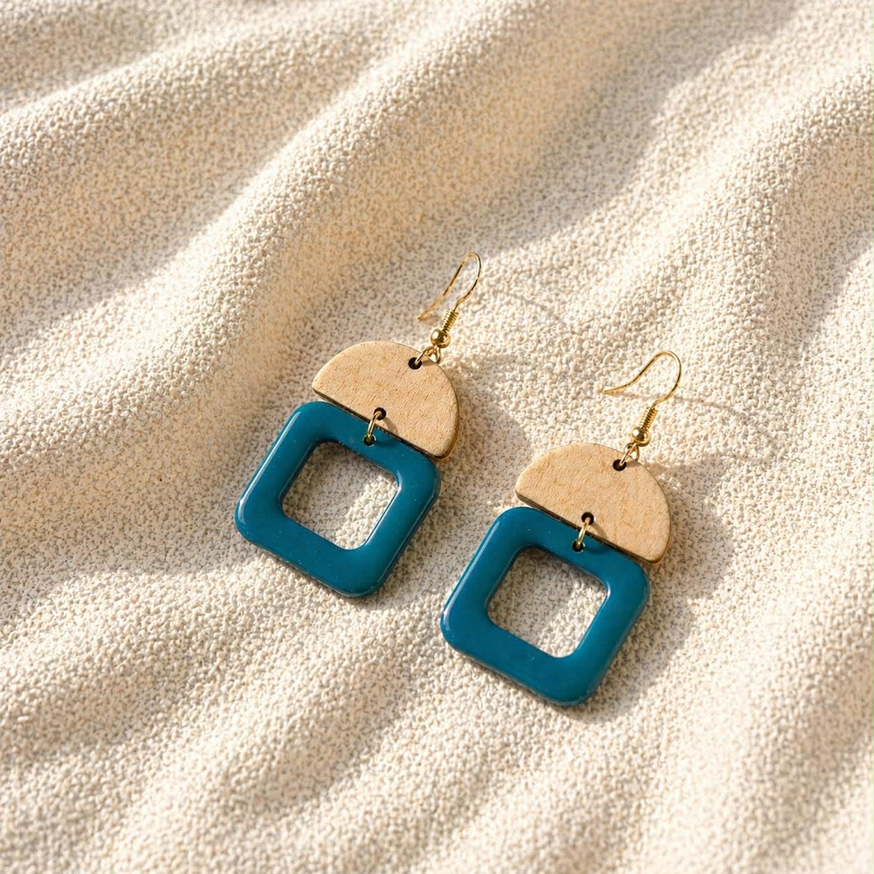 Vaya - Boucles d'oreilles en bois et résine