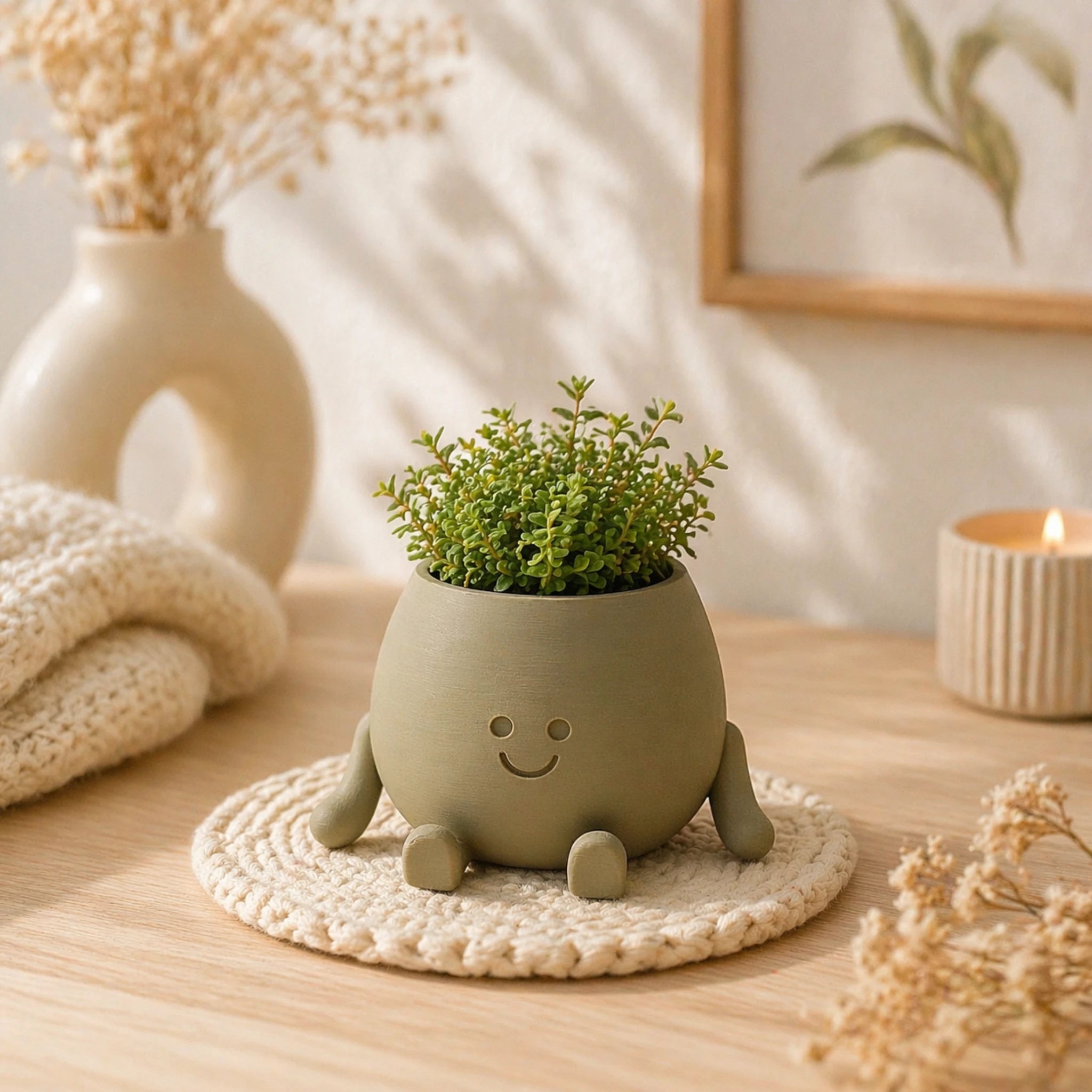 Cache-pot décoratif - Petit pot heureux