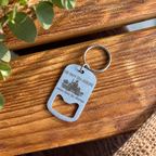 Décapsuleur porte-clés Papy avec tracteur cadeau agriculteur