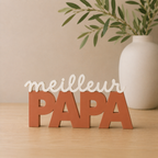 Décoration 3D personnalisée Papa – Cadeau fête des pères avec mot au choix