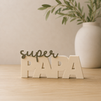 Décoration 3D personnalisée Papa – Cadeau fête des pères avec mot au choix
