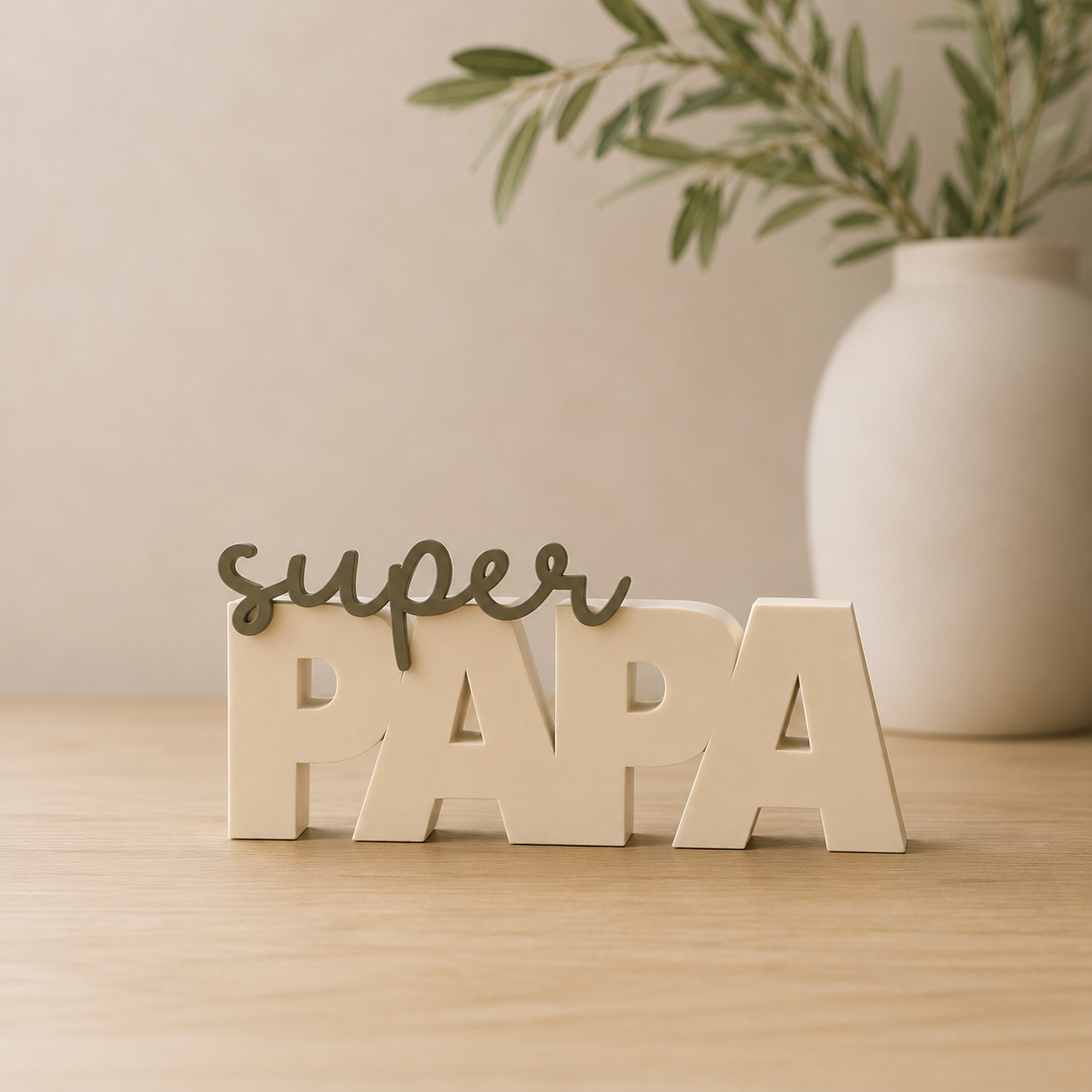 Décoration 3D personnalisée Papa – Cadeau fête des pères avec mot au choix