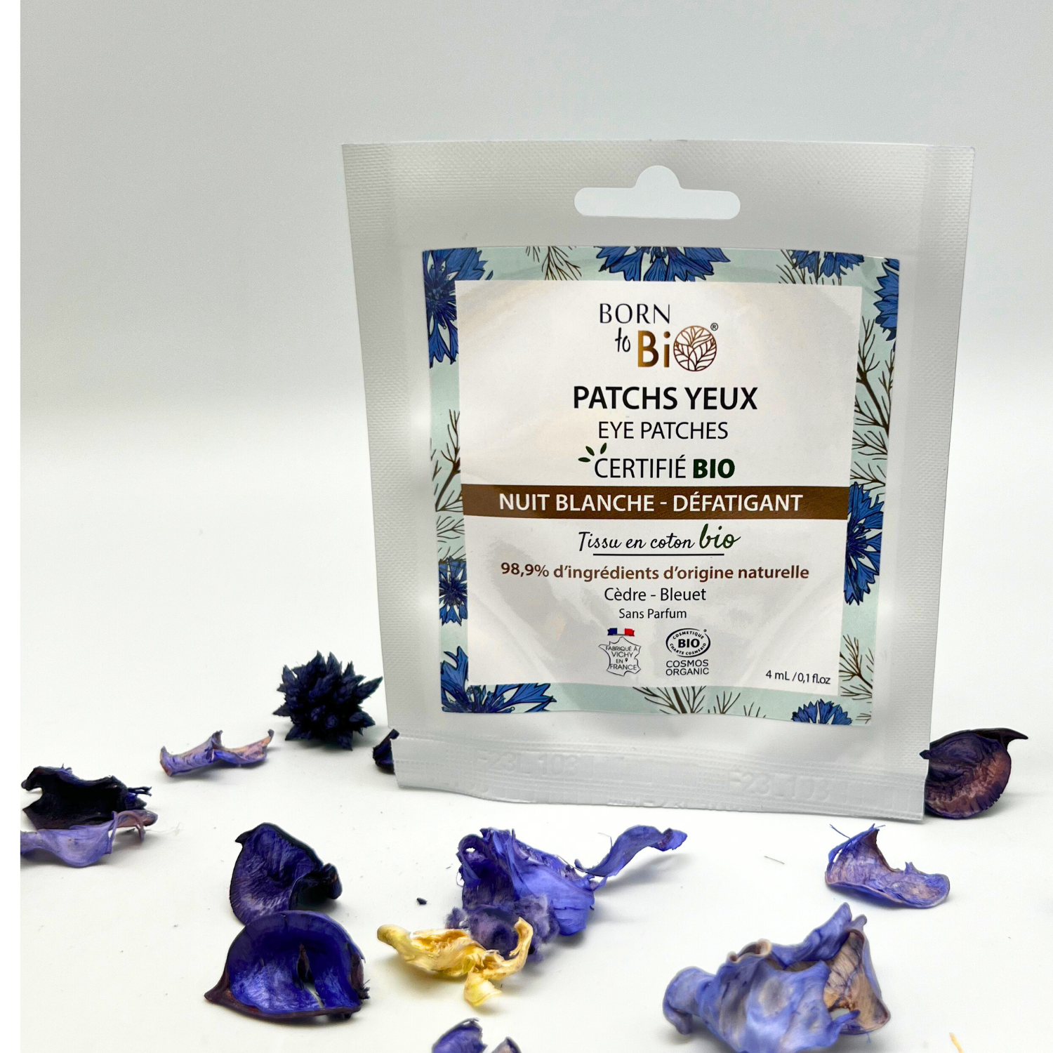 Les Laboratoires Bio Seasons - Patchs pour les yeux Nuit blanche en coton - Certifiés Bio