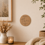 Cadeau maman personnalisé – Décoration murale en bois gravée avec prénoms | Idée fête des mères