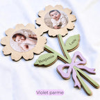 Fleur personnalisée avec photo et prénom – Un souvenir unique pour maman