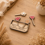Magnet bouquet de fleurs personnalisé – Cadeau maîtresse, nounou, ATSEM, AVS