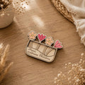 Magnet bouquet de fleurs personnalisé – Cadeau maîtresse, nounou, ATSEM, AVS