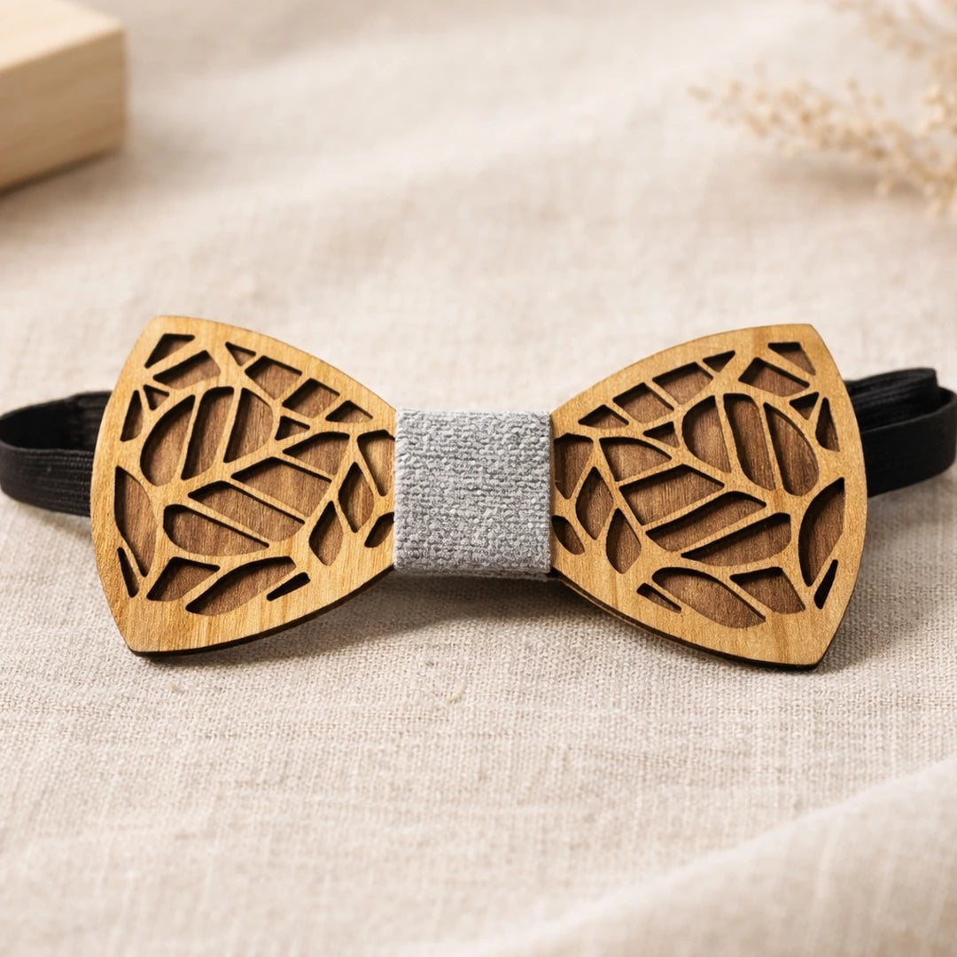 Nœud papillon artisanal en bois