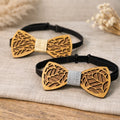 Nœud papillon artisanal en bois pour mariage et cérémonie