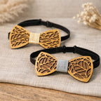 Nœud papillon artisanal en bois pour mariage et cérémonie