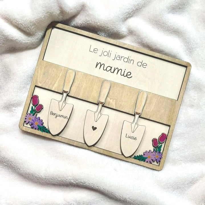 Panneau Bienvenue chez nous en bois personnalisé pour décoration d’entrée