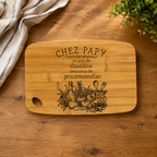 Planche à découper graver sur mesure pour cadeau pour papy