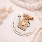 Aimant floral en bois