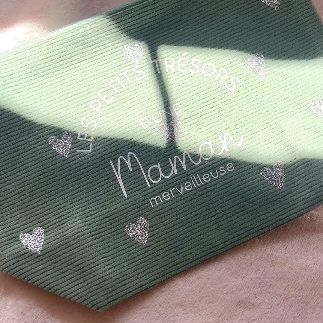 Trousse velours « Maman merveilleuse » – Cadeau maman