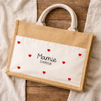 Sac cabas Mamie personnalisé – sac jute personnalisé - Cadeau fête des Mamies