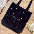 Tote bag en velours côtelé noir – sac femme élégant