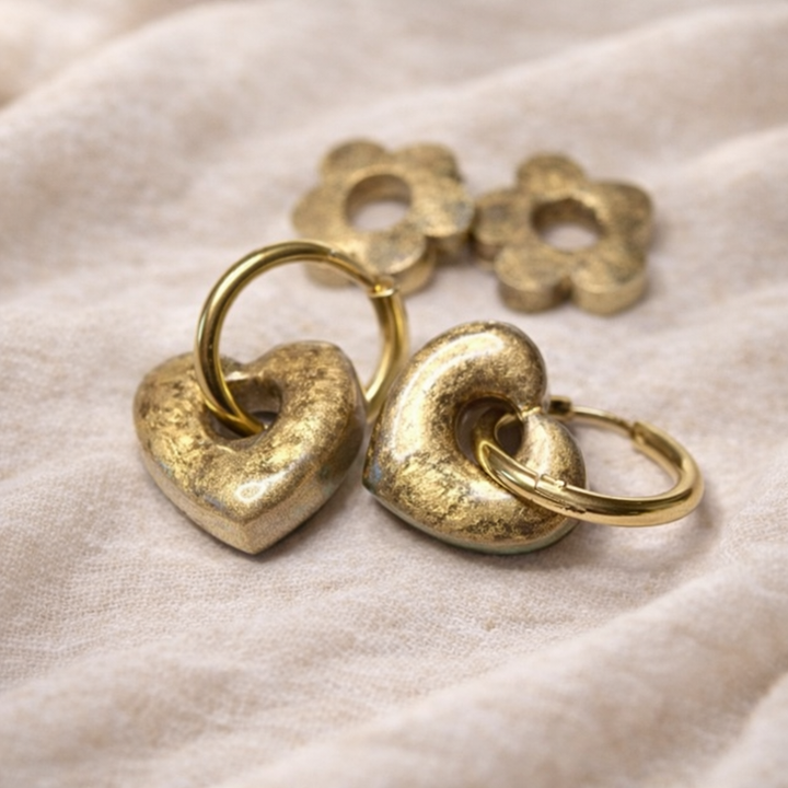 Boucles d’oreilles TERRA artisanales style bohème