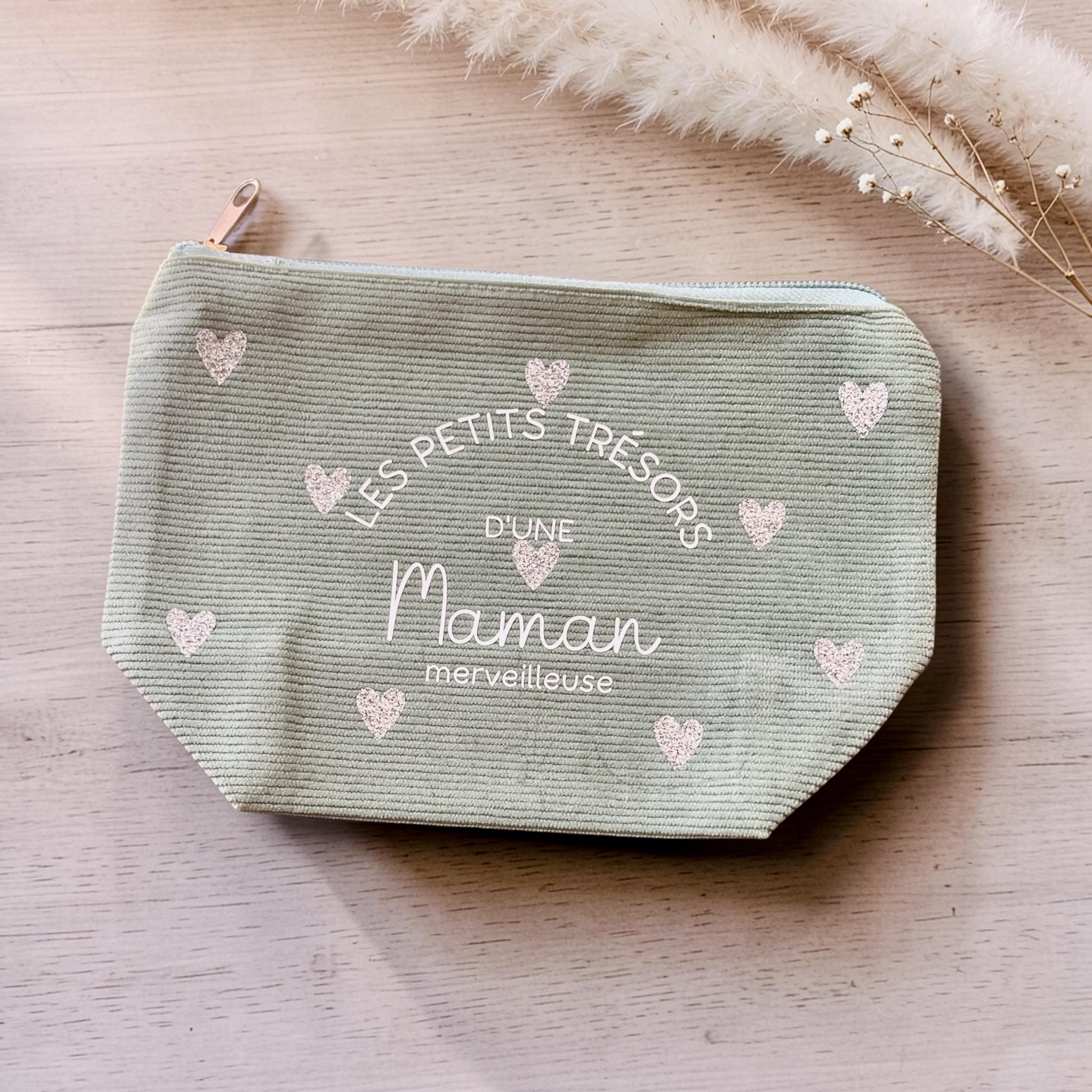 Trousse Maman Merveilleuse en velours – idée cadeau maman élégante