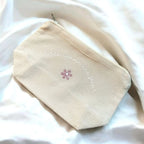 Trousse beige Belle comme une fleur – cadeau femme style bohème